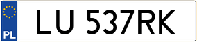 Trailer License Plate